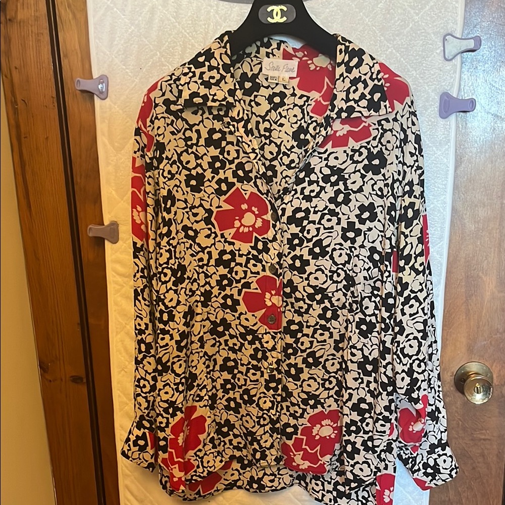 Stella Flame Vintage 1980s silk top